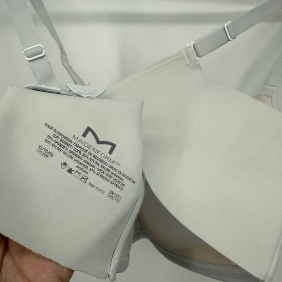Maidenform White Wireless Classic Bra Size XL - Picture 8 of 10